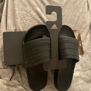 Adidas Adilette Slides all black W9, M8 like new